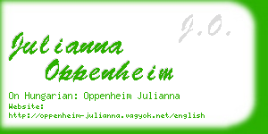 julianna oppenheim business card